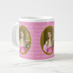 Grande Caneca de café cor-de-rosa St. Agatha (M 003) 590