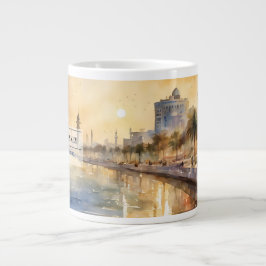 Grande Caneca de Café da Corniche de Jeddah Hipnotizante