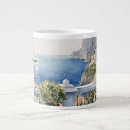 Grande Caneca de Café da Costa de Capri de Tirar o Fôlego