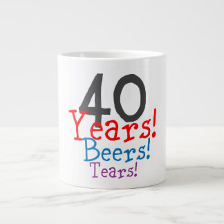 Grande Caneca de Café de Aniversário de 40 Anos Cervejas