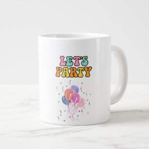 Grande Caneca de Café de Aniversário Engraçada Sem Serifa