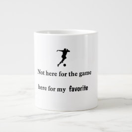 Grande Caneca de Café de Apoio ao Jogador de Futebol