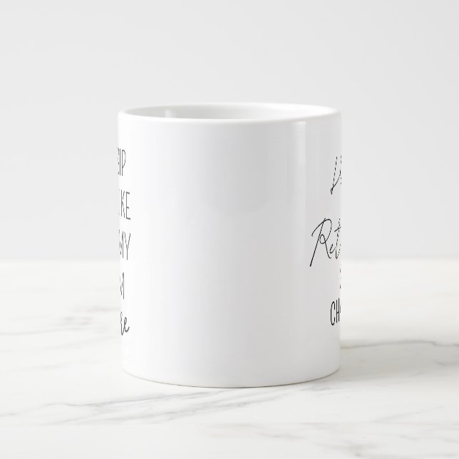 Grande Caneca de Café de Aposentadoria Personalizada, Fel (Frente)