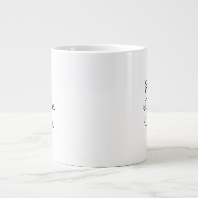 Grande Caneca de Café de Atenção Plena Sip Breathe Repeat (Frente)