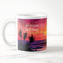 Grande Caneca de café de aventura personalizada para a pr