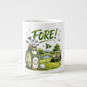 Grande Caneca de Café de Golfe Presente de Humor de Golfi