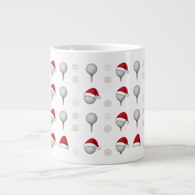 Grande Caneca de café de Natal de golfe (Frente)
