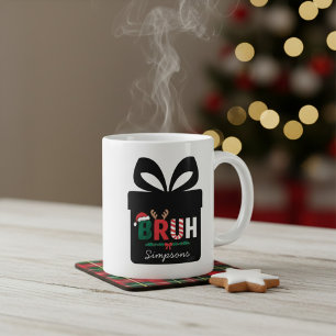 Grande Caneca de café de Natal única simples e divertida