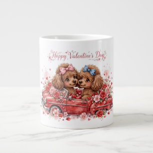 Grande Caneca de Café de Poodle Fofa – Caneca para Amante