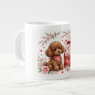Grande Caneca de Café de Poodle Fofa – Caneca para Amante