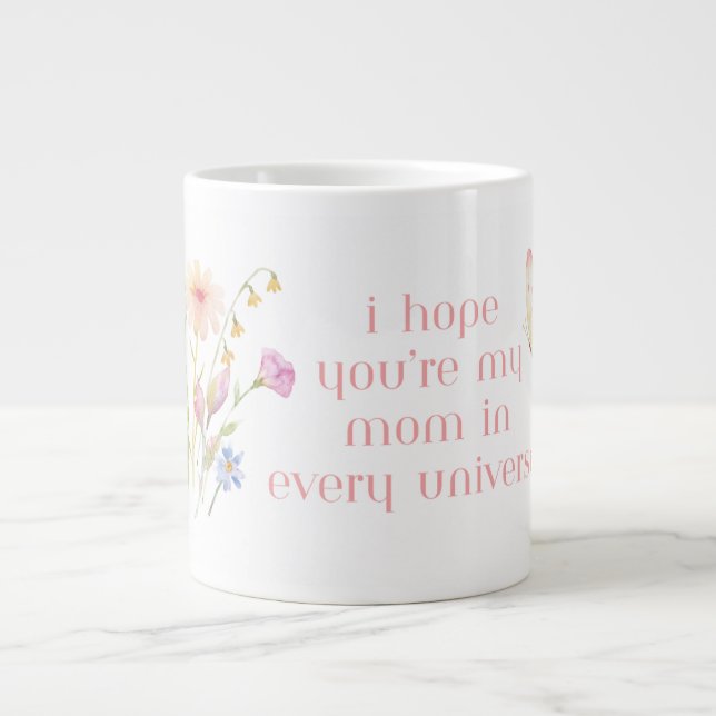 Grande Caneca de café do Dia das Mães com citação (Frente)