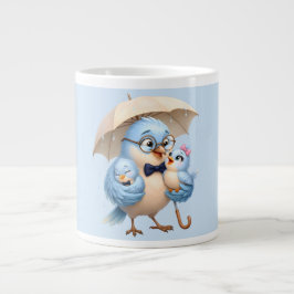 Grande Caneca de café do Pai Passarinho Presente de Famíl