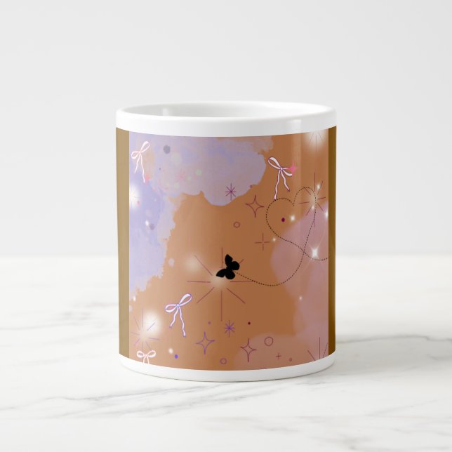 Grande Caneca de Café Elegante (Frente)