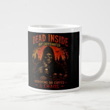 Caneca de Café Engraçada Morto Por Dentro Mas Cafe