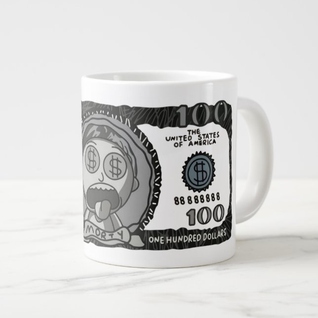 Grande Caneca de Café Especialidade "Dinheiro Engraçado M (Frente Esquerda)