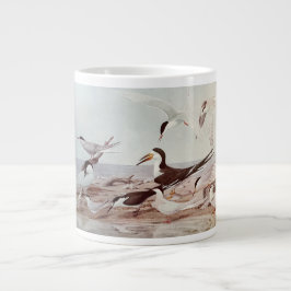 Grande Caneca de Café Jumbo Andorinhas e Pássaros Mensage
