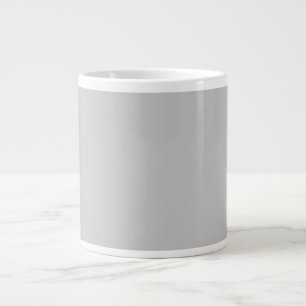 Grande Caneca de Café Jumbo   Cerâmica Minimalista Cinza