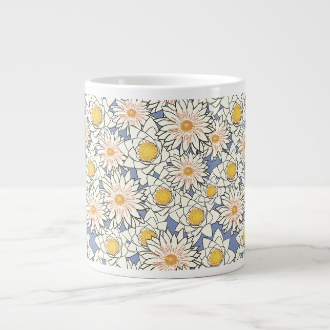 Grande caneca de café lírio de água (Frente)