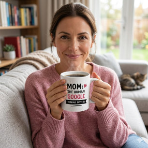 Grande Caneca de Café Mãe Engraçada O Google Humano