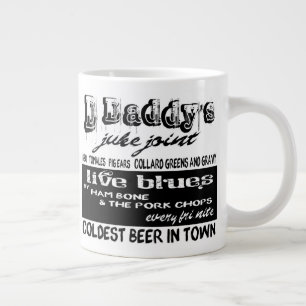 Grande Caneca de Café Música Blues Propaganda Vintage