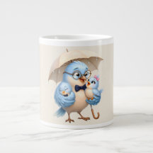 Caneca de Café Pai Pássaro Presente para Família