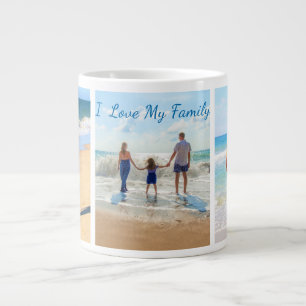 Grande Caneca de Café Personalizada com Colagem de Fotos