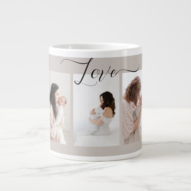Grande Caneca de Café Personalizada com Memórias da Famíl (Frente)