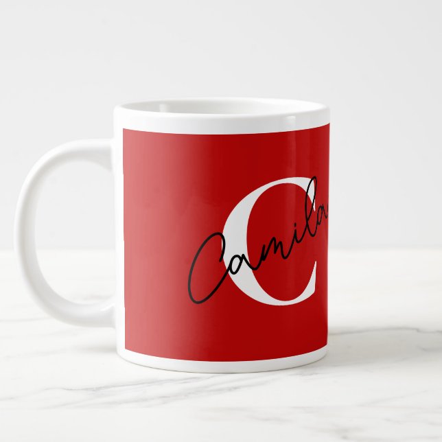 Grande Caneca de café personalizada com nome (Esquerda)