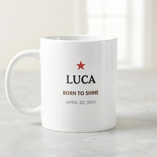Grande Caneca de Café Personalizada com Nome para Ele no  (Criador carregado)