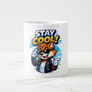 Grande Caneca de Café Raposa Fofa – Design de Cerâmica de
