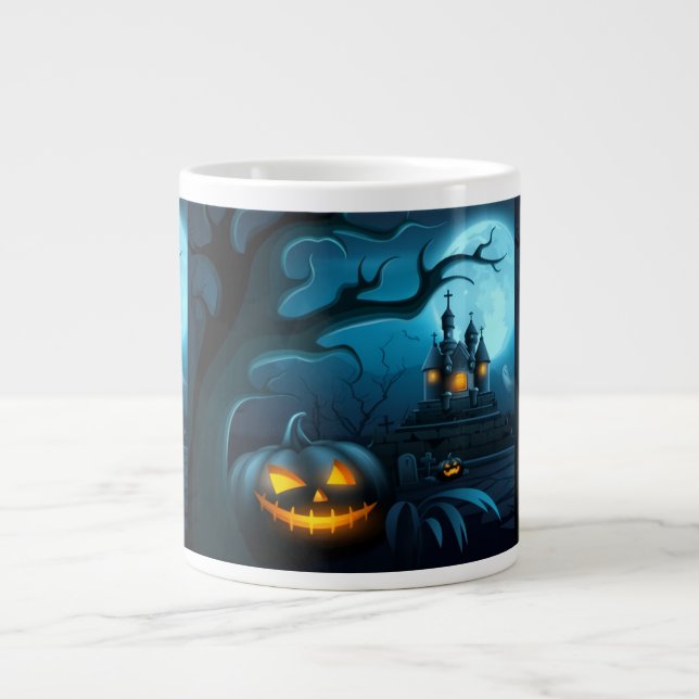 Grande Caneca de café temática de Halloween para casa ou  (Frente)