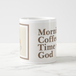 Grande Caneca de Café: Tempo de Café da Manhã com Deus