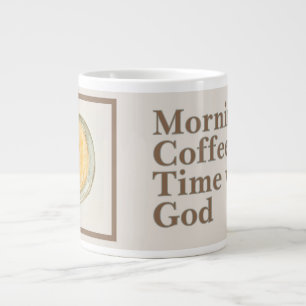 Grande Caneca de Café: Tempo de Café da Manhã com Deus