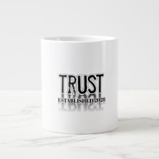 Grande Caneca de Café Tipografia "Confie" Minimalista – I