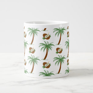 Grande Caneca de Café Tropical Coco Palmeira Fuga da Ilha