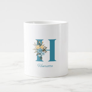Grande Caneca de Nome Inicial Caneca de Café com Letra