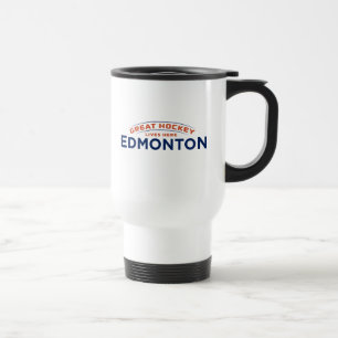 Grande caneca de viagem do branco de Edmonton do