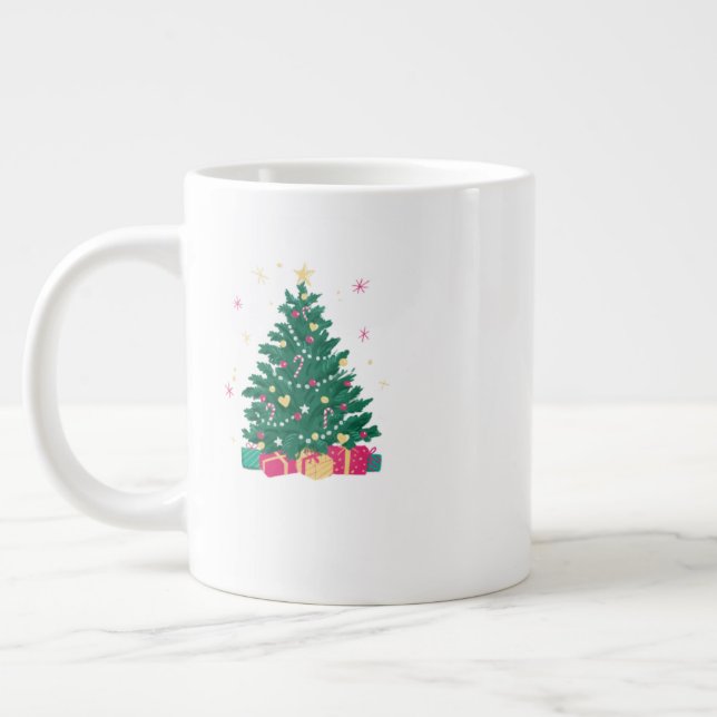 Grande Caneca Festiva de Natal – Café e Chocolate Quente  (Esquerda)