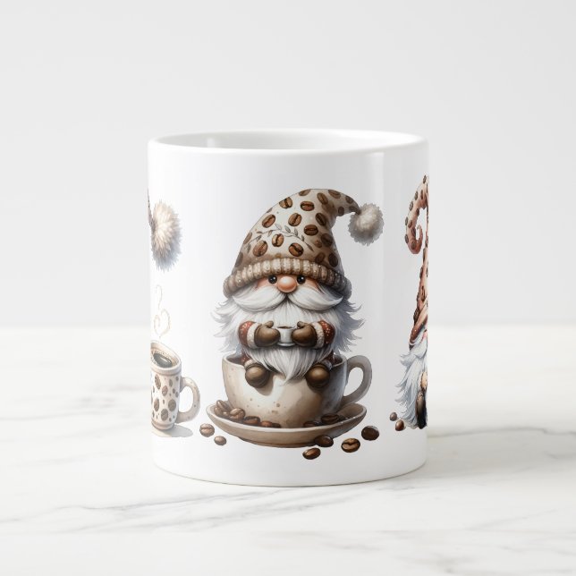 Grande Caneca Gigante Gnomos do Grão de Café (Frente)