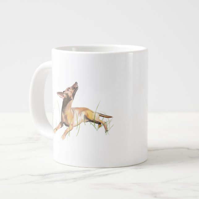 Grande Caneca Pinscher Miniatura, Café de Mãe de Cachorro (Frente Esquerda)
