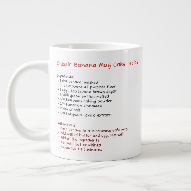 Grande Caneca (Receita de Bolo de Banana) (Esquerda)