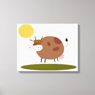 Grande canvas de alta qualidade com imagem de vaca