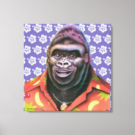 Grande canvas de arte em salto gorila