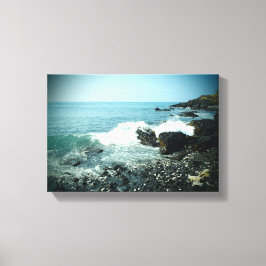 Grande canvas de cenário de ondas da ilha