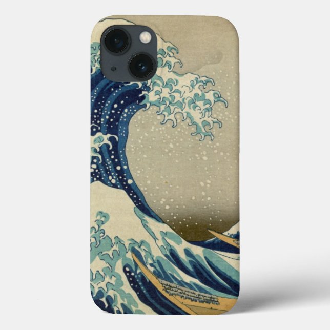 Grande Capa de telefone de beige da Onda do Oceano (Verso)