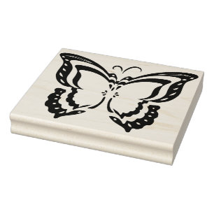 Grande carimbo de borracha da borboleta