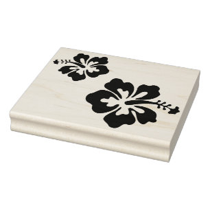 Grande carimbo de borracha da flor do hibiscus