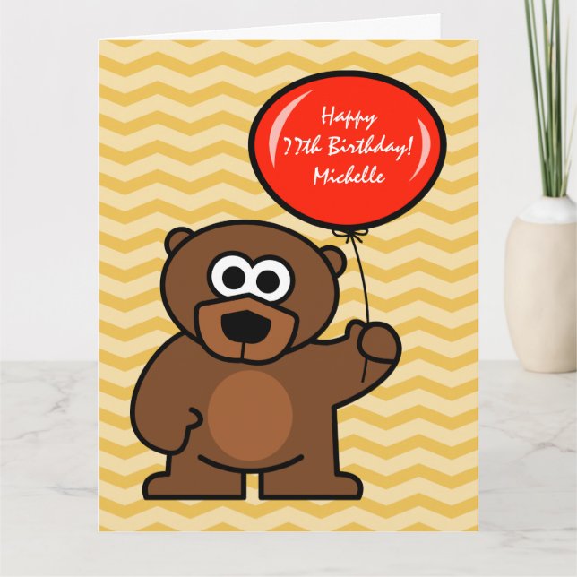 Grande cartão de aniversário extra grande para cri (Frente)