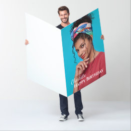 Grande Cartão de Aniversário Feliz Foto Personaliz