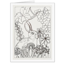 Grande cartão de aniversário para colorir